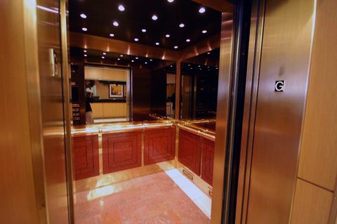 inside elevator